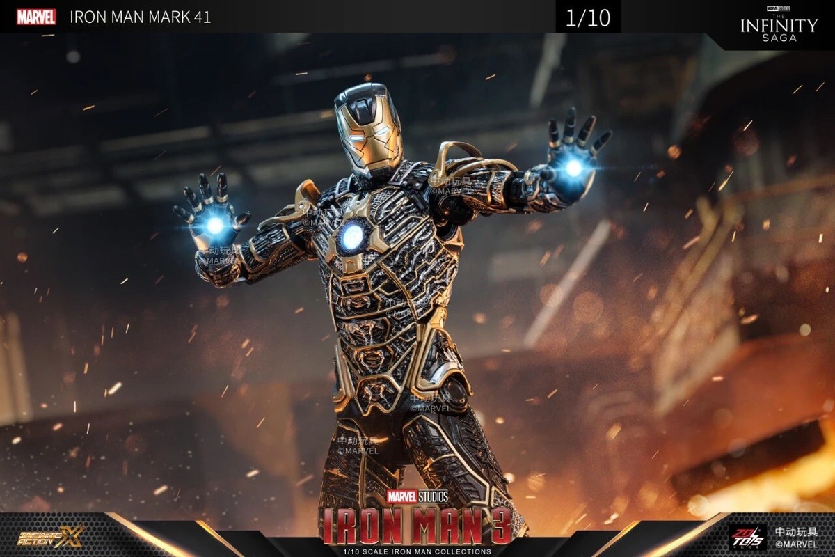 zd toys iron man mark 41 BONES MK XLI 1/10 figure iron man 3 zd toys iron man mark 41 BONES MK XLI 1/10 figure iron man 3
