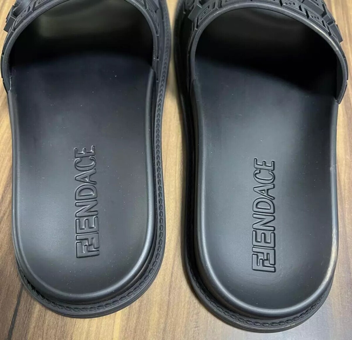 VERSACE x FENDI FENDACE Men Auth Ltd Ed. Slip-On Pool Slide Blk EU