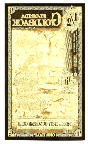 LOTE 2 X 1/2 FLORIDA ALPHA GOLDBACK AURUM 24KT GOLD FOIL BILLETE BU 1/2000 OZ - Imagen 3 de 10