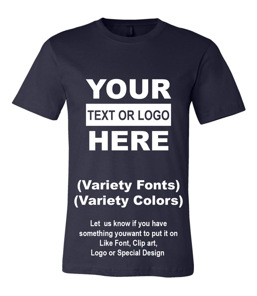 Personalized Custom T-Shirt Print Your Logo Photo Custom Made Shirt - Image 1 of 4