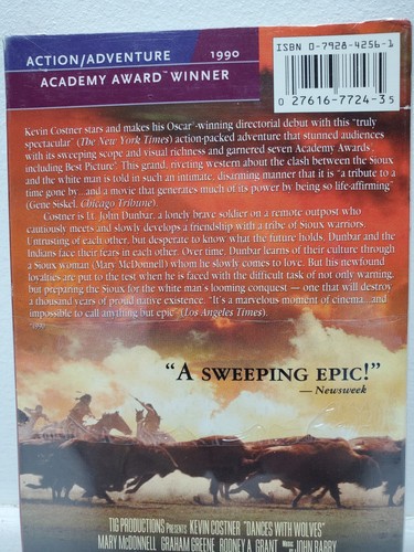 Dances With Wolves (VHS 1999) Kevin Costner MGM Contemporary Classics New Sealed - Picture 3 of 6