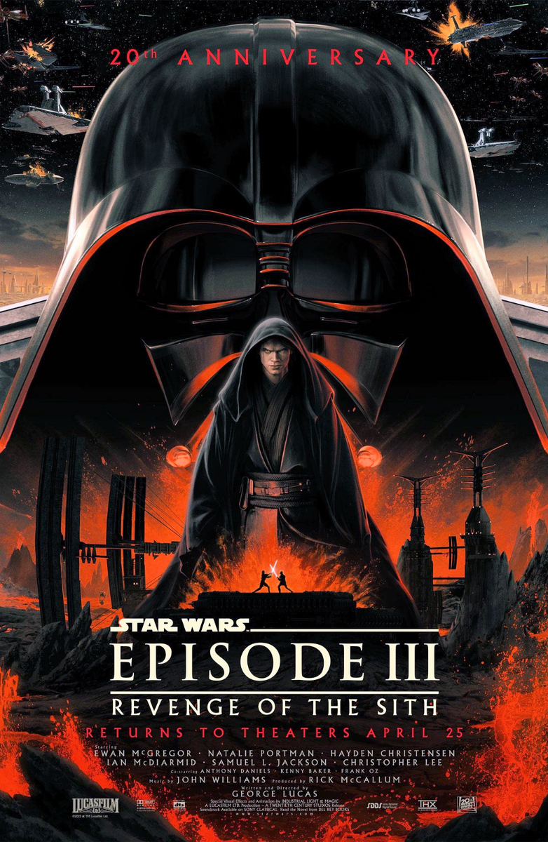2025 Star Wars Revenge of the Sith 20th Anniversary 11 x 17 Poster