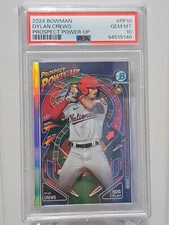 Dylan Crews 2024 Bowman Prospect Power-Up #PP-10 PSA 10 GEM MINT 🔥 Nationals