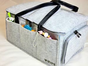 light grey baby changing bag