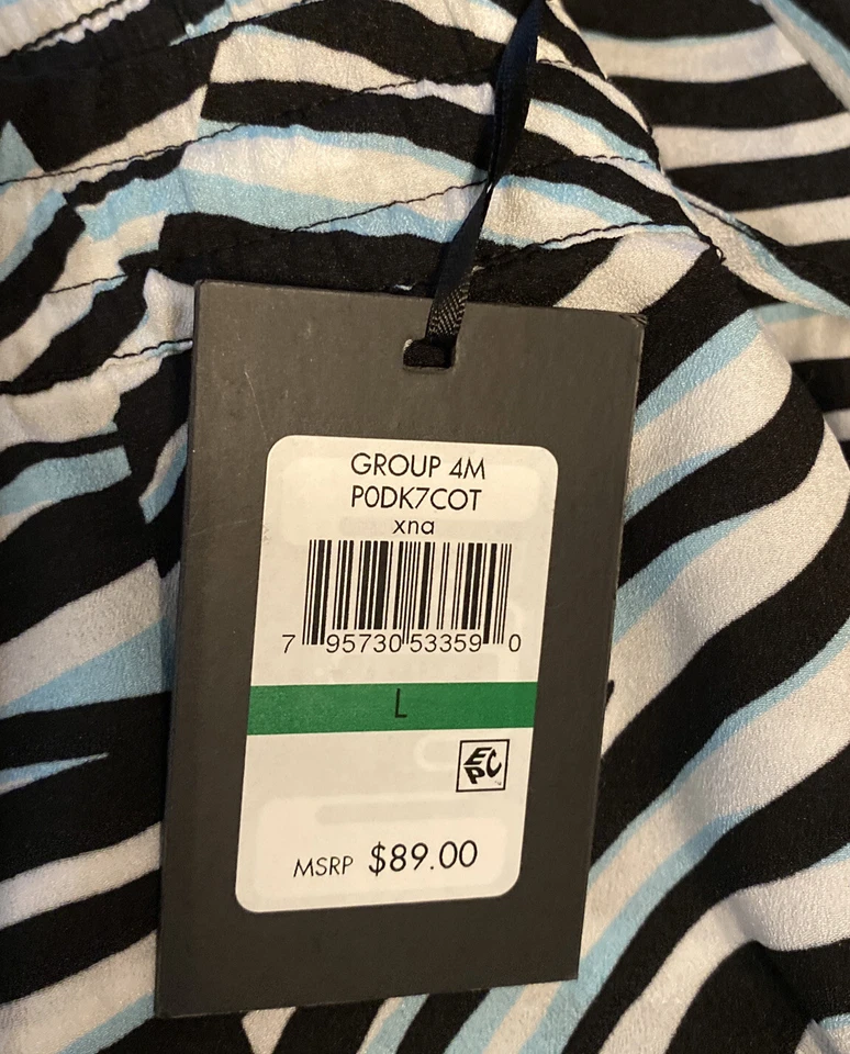 Pantalones de Natación DKNY, Talla GRANDE Negro/Blanco/Azul Claro $89 Foto 3 de 4