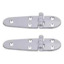 2X Marine Boat Stainless Steel Folding Door Hinge  4" X 1.5" Strap Marine Hinges