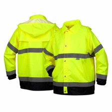 Pyramex RRWJ31 Type R Class 3 Hi-Vis Waterproof Rain Jacket
