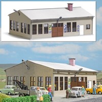 Busch Auto-Werkstatt Bausatz (8811) Spur Tt 1:120 Klebe-Bausatz Mit Holz Neu Ovp