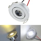 1W LED Ceiling Down Light Recessed Cabinet lights 12~24V/ 85~265V White/Warm