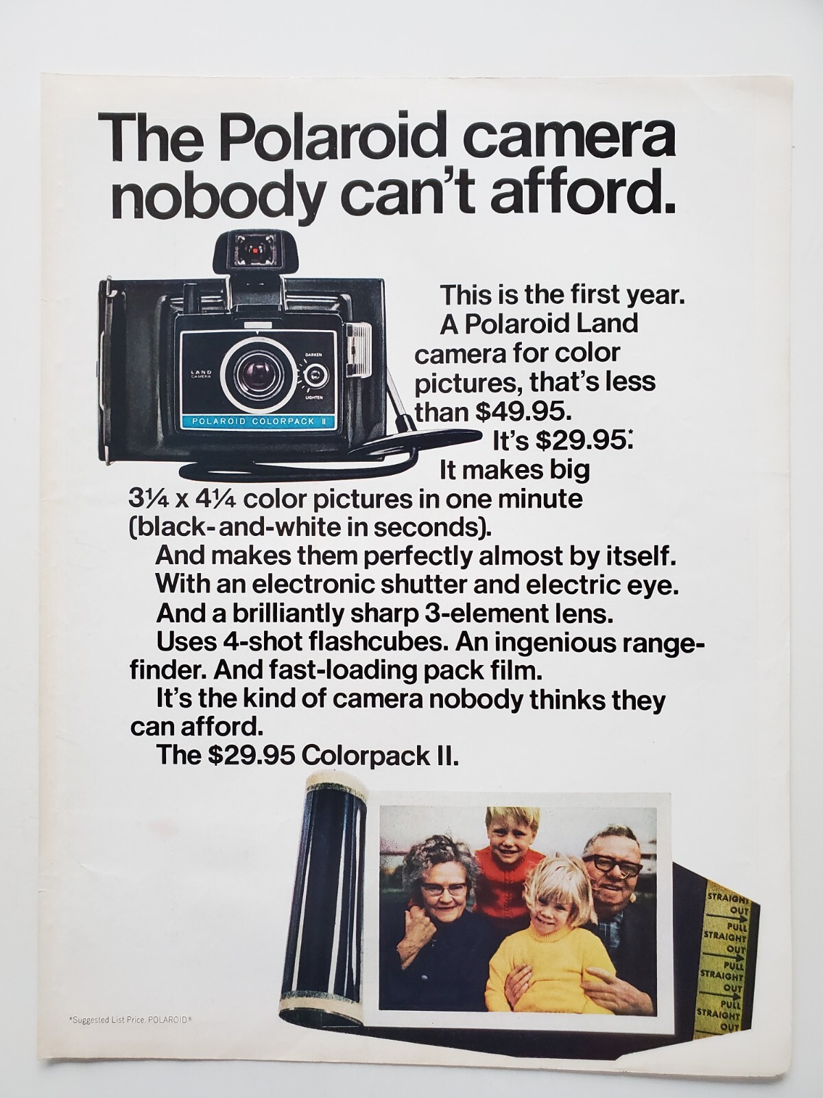 Polaroid Big Shot Film Vintage Rare Big Shot Polaroid Portrait - Main Image