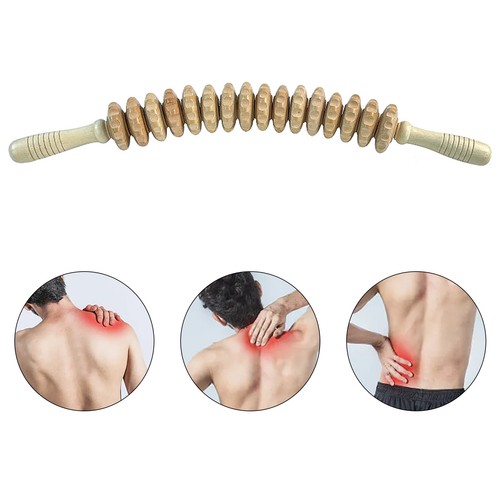 Wood Massager Roller Portable Multifunctional for Belly Thigh Muscle Pain Relief - Picture 12 of 21
