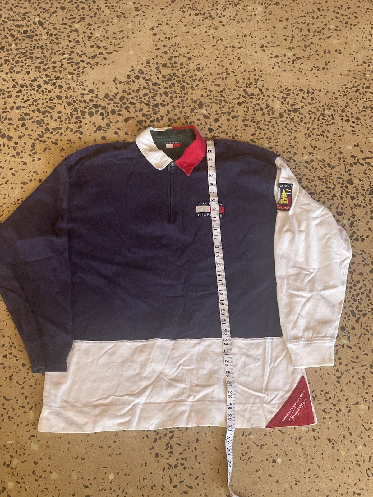 vintage Very Rare tommy hilfiger Rugby shirt image 3