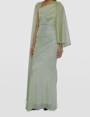 $2595 Talbot Runhof Women's Green Metallic Asymmetric Cape Gown Dress EU36 US6 | eBay $2595 Talbot Runhof Women's Green Metallic Asymmetric Cape Gown Dress EU36 US6 | eBay