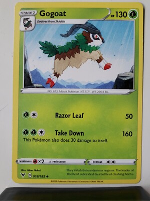 Gogoat 018/185 NM - B1G1F - Vivid Voltage Pokemon Card - Mina