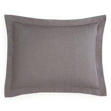 Matouk Castella Standard Pillow Sham 100 Cotton, Gray, 21 x 27 90 MSRP