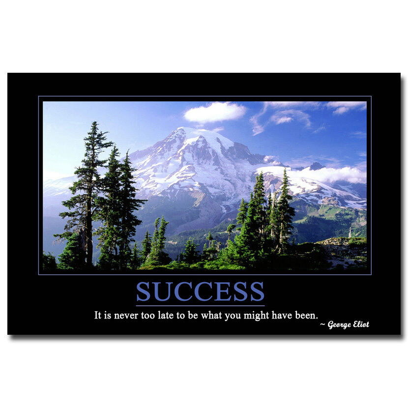 74760 SUCCESS - Motivational Quote MO Wall Print Poster US