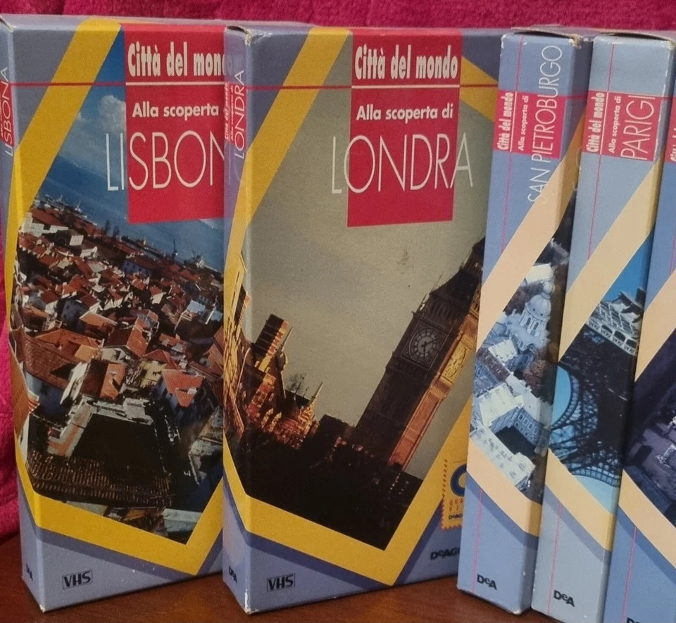 VIDEOCASSETTE Città del Mondo De AGOSTINI - Collezione Di 16 VHS - Immagine 2 di 4