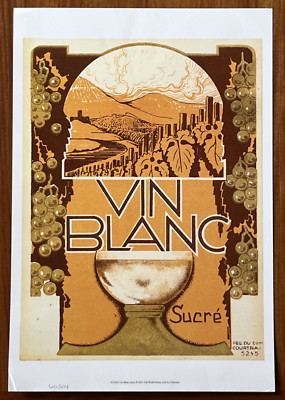 Bar Art Print Vin Blanc Sucre by Old World Prints 2011 13'' x 19''