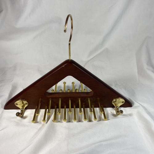 Wood Tie & Belt Rack Holder Organizer - 30 Pegs | eBay