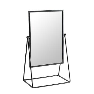 Schminktisch Kosmetikspiegel freistehend Tischplatte Make-up Kosmetik 22 cm schwarz