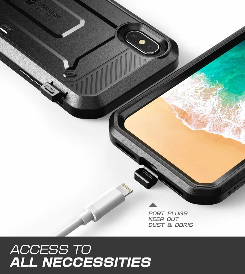 SUPCASE Para Apple iPhone Xs X, Estuche Resistente de Cuerpo Completo Pantalla Incorporada Teléfono Cubierta Foto 4 de 4