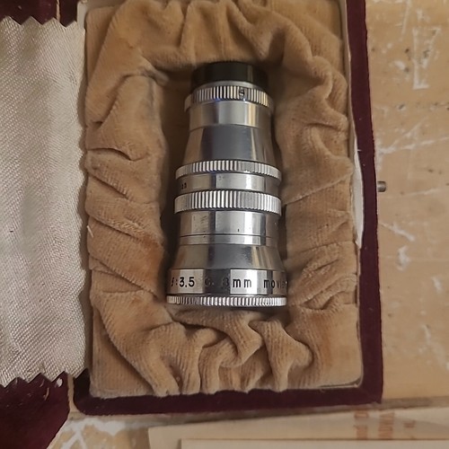 Kinotel 1 1/2” F3.5 8mm Movie Camera lens C In Case - Picture 3 of 8