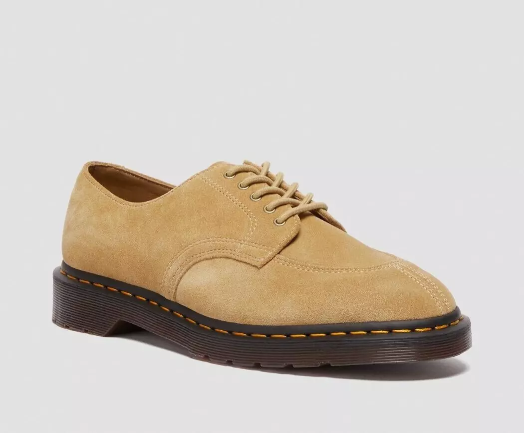DR. MARTENS 2046 SUEDE BEIGE SAND REPELLO CALF SHOES - UK 8 EU 42 US 9