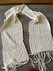 Nils sportswear winter scarf front pockets soft cream fringe cable cotton blend — photo 3