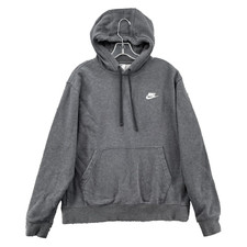 Nike Club Hoodie Men's Med Gray Sportswear Y2K Streetwear Minimalist Comfy Basic