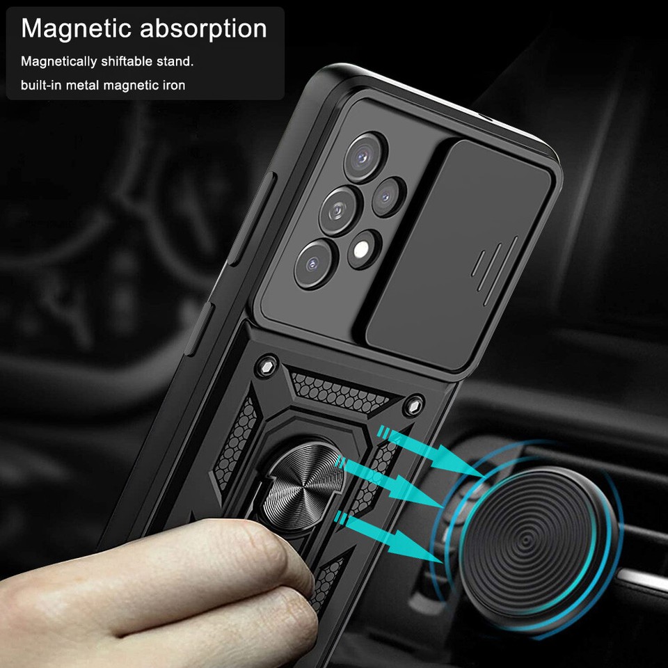 For Samsung Galaxy A33 A73 A53 5G A13 4G A03S Shockproof Armor Ring ...