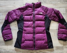 The North Face Puffer Jacket Kids Size XL 18 Purple Full Zip Winter