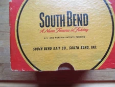 SOUTH BEND 1100 SPIN CAST REEL BOX ONLY & FRABILL CHAIN FISH STRINGER BOX HOOKS