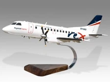 Saab 340B REX Regional Express Desk Wood Airplane New Model Large Scale 1/48