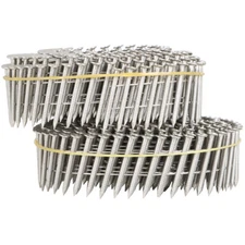 1200Pcs 1-1/4" ×.09" 15 Degree Wire Coil Stainless Steel Ring Shank Siding Nails