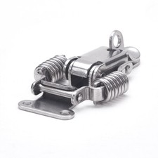 55mm Spring Loaded Toggle Latch Catch Hasp Cabinet Tool Box Case Locking Silver