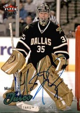 Marty Turco Signed Auto 2008-09 Fleer Ultra card Dallas Stars