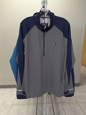 NWT MEN'S ZERO RESTRICTION Z425 PULLOVER, SIZE: L, COLOR: CHARCOAL/NAVY M16 