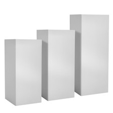 3/5PCS Set Square Metal Plinth Column Pedestal Wedding Cake Flower Display Stand