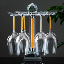 ColourTree Desktop Crystal Glass Stemware Rack Wine Glass Storage Stand Holder