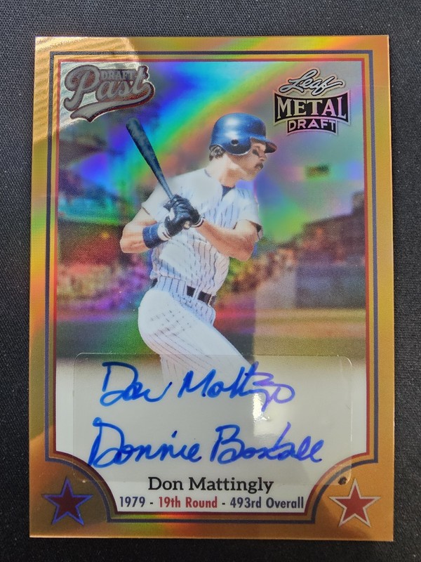 2026 Leaf Metal Draft Don Mattingly 1/1 Draft Past Gold Auto #DP-DM2