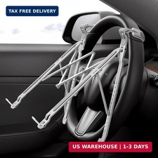 Car Laptop Mount Steering Wheel Tray Holder, Height Adjustable Car Desk for Lapt