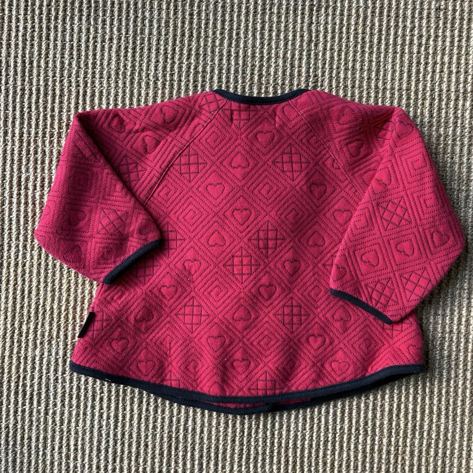 Chaqueta roja vintage Rainbow Tag Gymboree con corazones acolchados - talla pequeña Foto 2 de 3