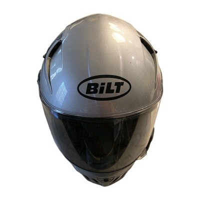 BILT Motorcycle Helmet Techno 2.0  Bluetooth  White Sz Small Ex. Cond Silver
