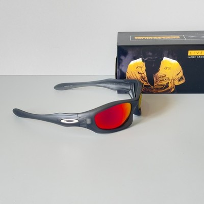 Oakley Monster Dog 00s Vintage Sunglasses Black Frame Fire Lenses