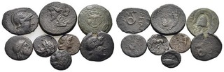 FITZ LOT 8 GREEK BRONZE COINS ØNON410