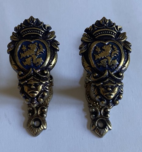 Lot of 2 Denix Lion Shield Sword/Gun Holders/Wall Mounts - Made in Spain