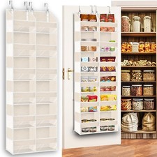 Over the Door Organizer 6 Tiers, Extra Large Behind Door Storage of 12 Compar...
