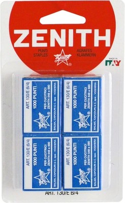 Heftklammern ZENITH Art. 130/E B/4 Blister - Inhalt 4 sc. 1.000 Heftklammern