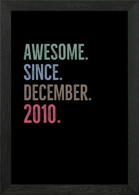 Awesome Since December Gerahmtes Wandbild Poster Leinwanddruck Bild