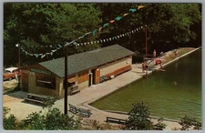 Slatington Pennsylvania Camp Sunland Fisher Pool Diving Board c1958 Postcard